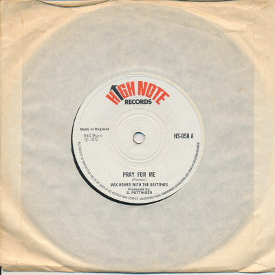 Max Romeo With The Gaytones | Pray For Me (7" single)