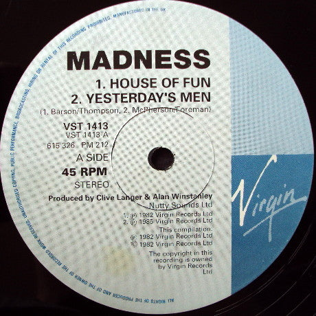Madness | House Of Fun ( 12 inch single)