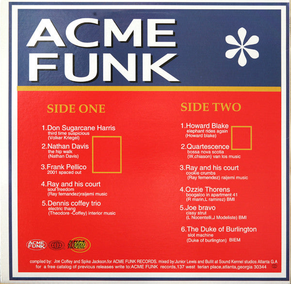 Various | Acme Funk (Original A Collection Of Hard Instrumentals) (12" album)