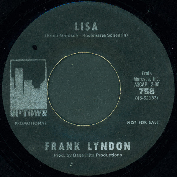 Frank Lyndon | Don't Go Away Baby (7" single)