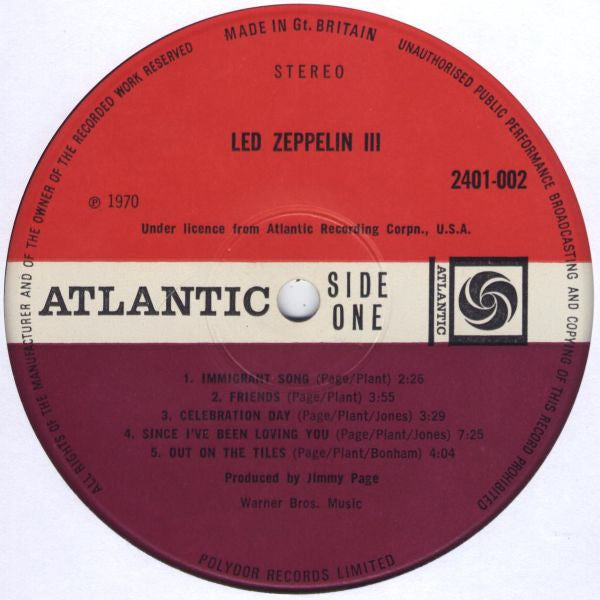 Led Zeppelin | Led Zeppelin III (12" album)