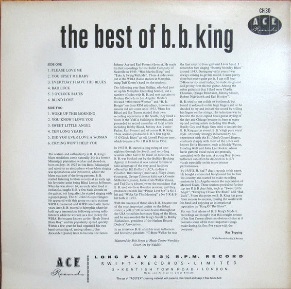 B.B. King | The Best Of B.B. King (12" album)