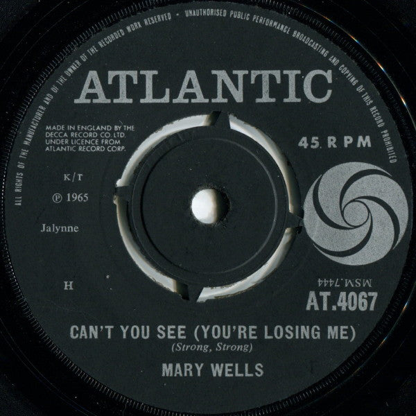 Mary Wells | Can't You See (You're Losing Me) ( 7" single )