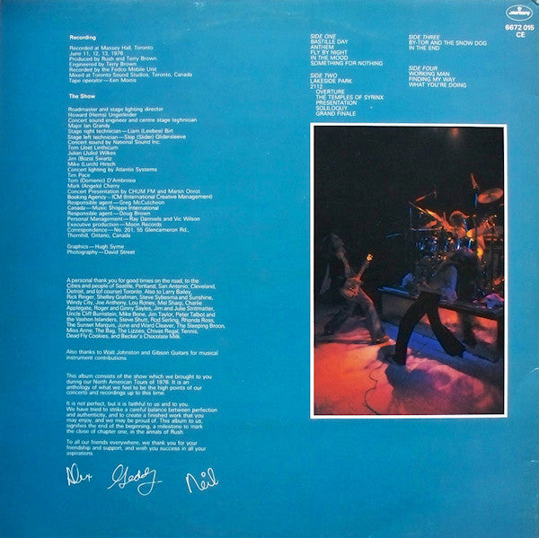 Rush | All The World's A Stage (12" Album)