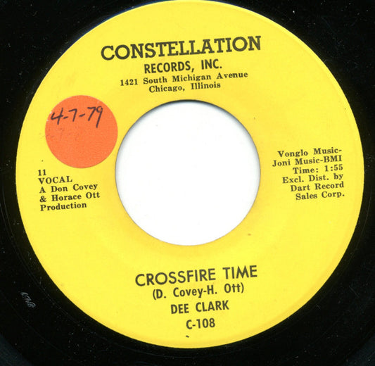 Dee Clark | Crossfire Time (7 inch single)