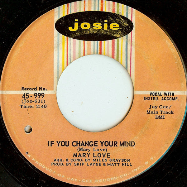 Mary Love | The Hurt Is Just Beginning (7 inch single)