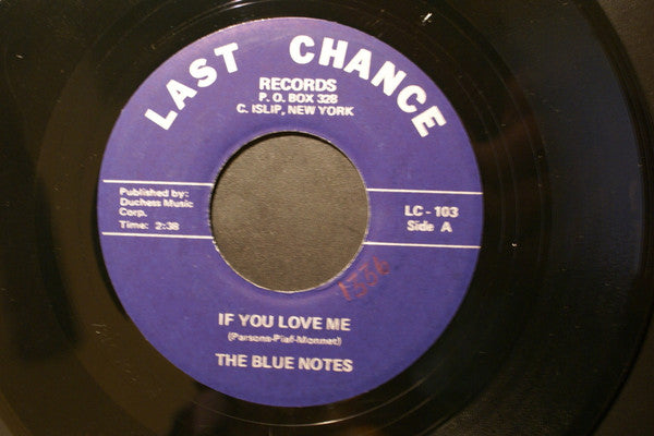 The Blue Notes | If You Love Me / There's Something In Your Eyes, Eloise (7" single)