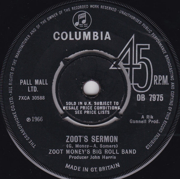 Zoot Money's Big Roll Band | Big Time Operator (7" single)