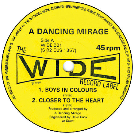 A Dancing Mirage | 'Boys In Colours' E.P. (7" single)