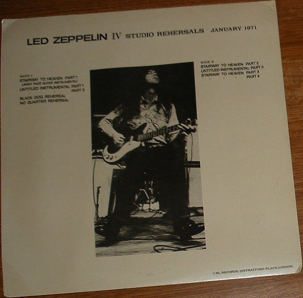 Led Zeppelin | IV Studio Rehersals January 1971 (12" Album)