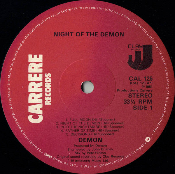 Demon | Night Of The Demon (12" Album)