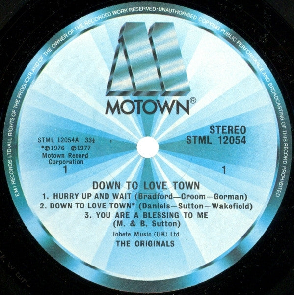 The Originals | Down To Love Town (12" Album)