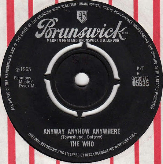 Who | Anyway Anyhow Anywhere (7 inch Single)