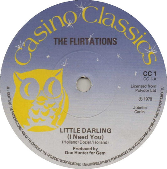 Flirtations | Little Darling I Need You (7 inch Single)