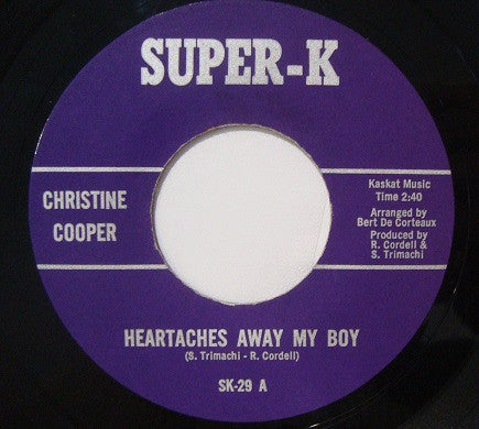 Christine Cooper | Heartaches Away My Boy (single Soul, Northern Soul)