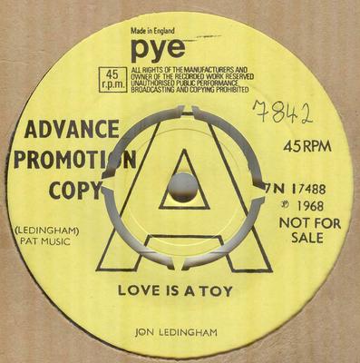 Jon Ledingham | Love Is A Toy (7" single)