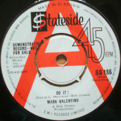 Mark Valentino | Do It! / Hey! You're Lookin' Good ( 7" single )