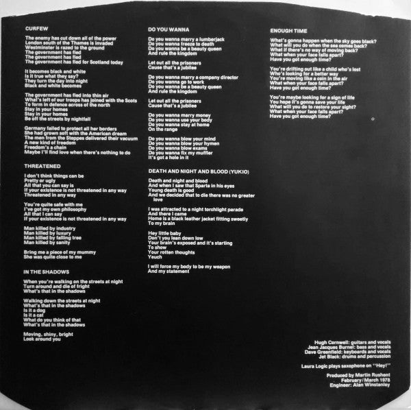 The Stranglers ‎| Black And White (12" album)