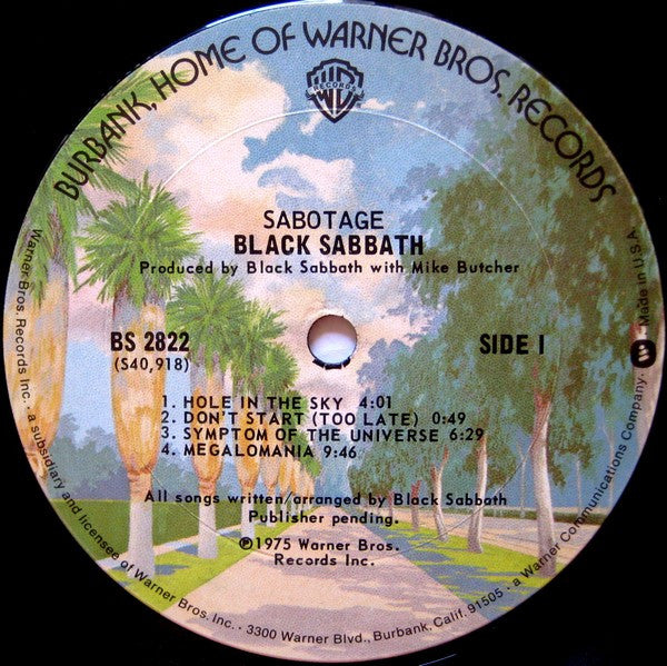 Black Sabbath | Sabotage (12" Album)