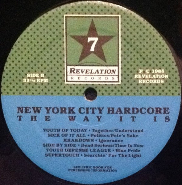 Various | New York City Hardcore - The Way It Is (12" LP)