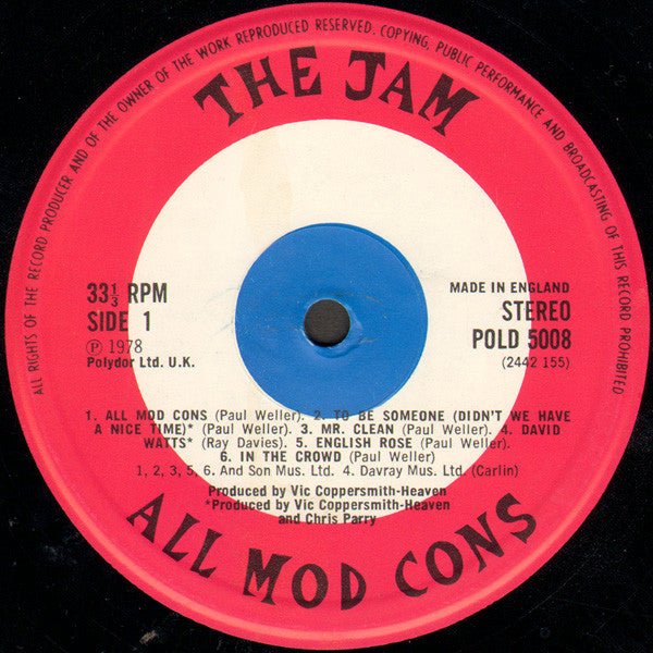 The Jam | All Mod Cons ( 12 inch LP)