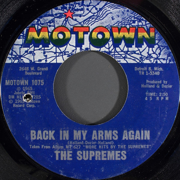 The Supremes | Back In My Arms Again (7" single)