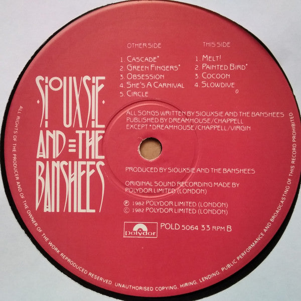 Siouxsie And The Banshees | A Kiss In The Dreamhouse (12" album)