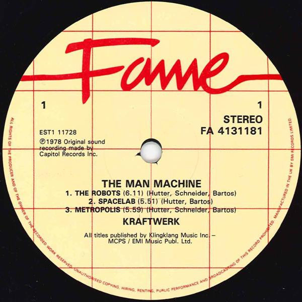 Kraftwerk ‎| The Man Machine (12" album)