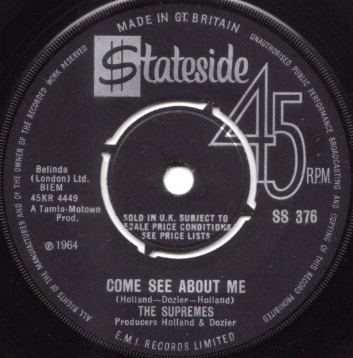 The Supremes | Come See About Me (7" single)