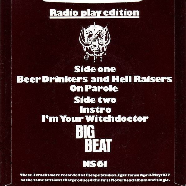 Motörhead | Beer Drinkers & Hell Raisers (7" single)