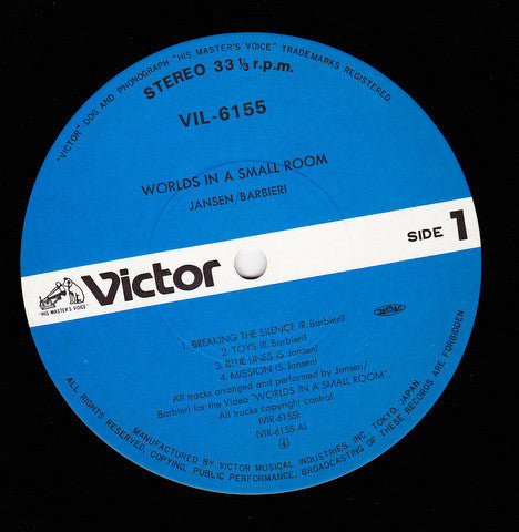 Jansen / Barbieri | Worlds In A Small Room ( 12" album)