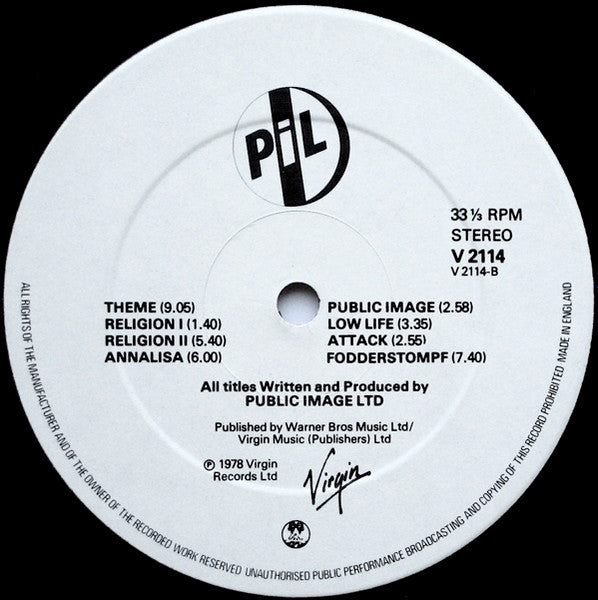Public Image | Public Image (First Issue) (12" album)