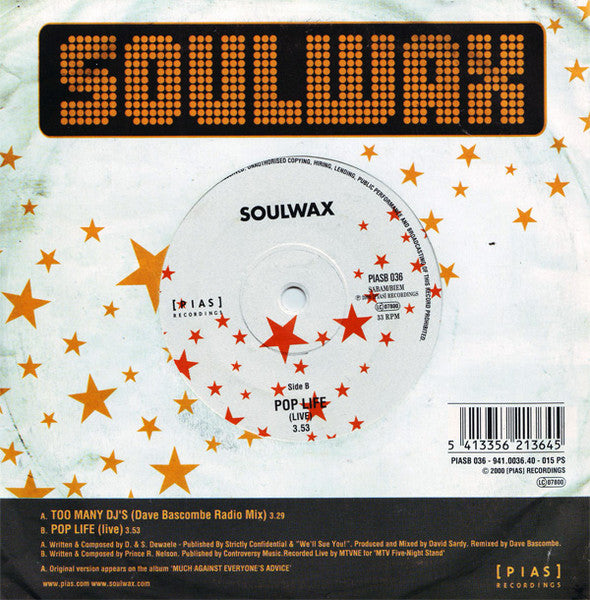 Soulwax | Too Many DJ's ( 7" single )
