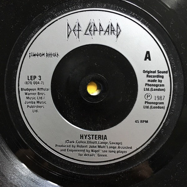 Def Leppard | Hysteria (7" single)