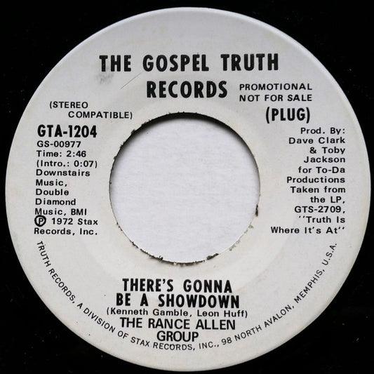 The Rance Allen Group | There's Gonna Be A Showdown (7 inch single)