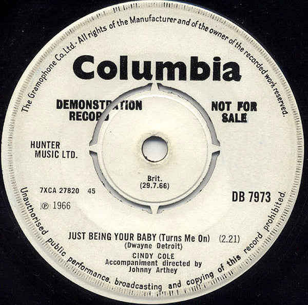 Cindy Cole | Lonely City Blue Boy ( 7" single)