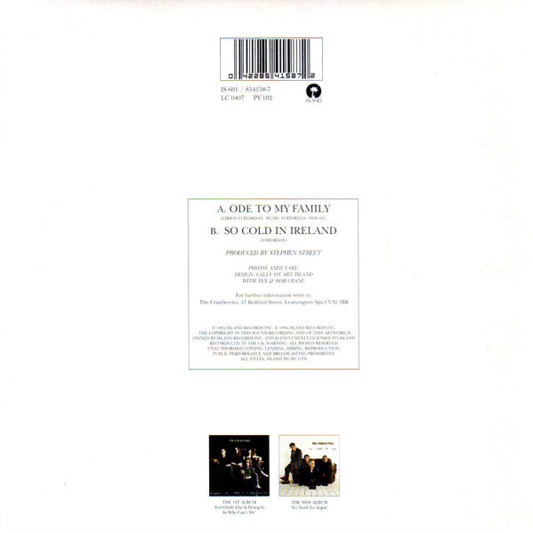 The Cranberries | Ode To My Family ( 7" single )