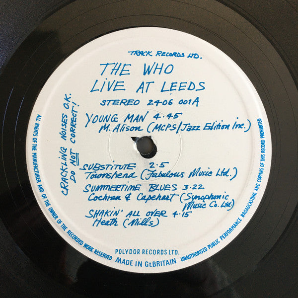 The Who | Live At Leeds (12" Album)