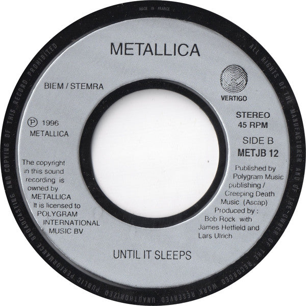 Metallica | Until It Sleeps (7" single)