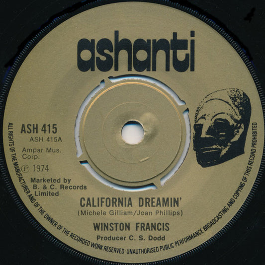 Winston Francis / Sound Dimension | California Dreamin' / Soul Food (7" single)