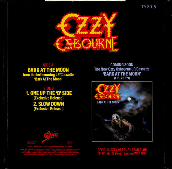 Ozzy Osbourne | Bark At The Moon (12" Album)