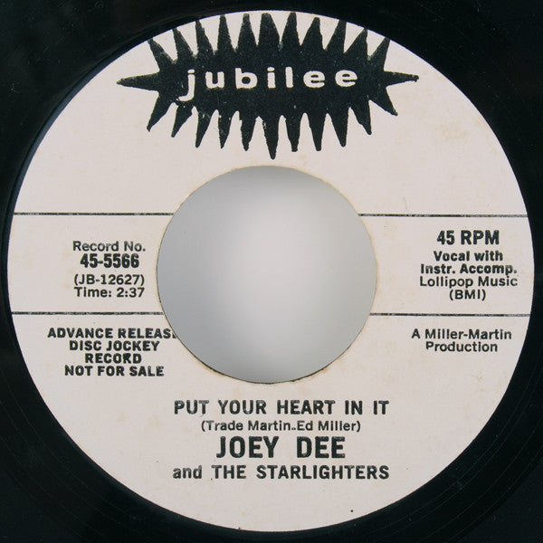 Joey Dee And The Starlighters | Put Your Heart In It / Good Little You (7" single)