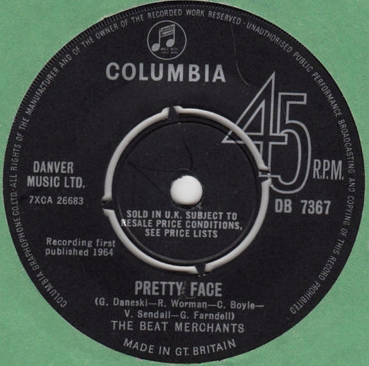 The Beat Merchants ‎| Pretty Face (7" single)