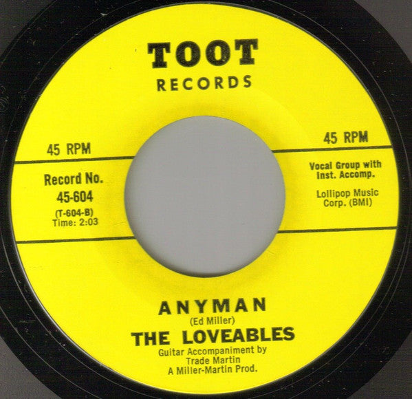 The Loveables | Just Beyond My Fingertips / Anyman (7" single)