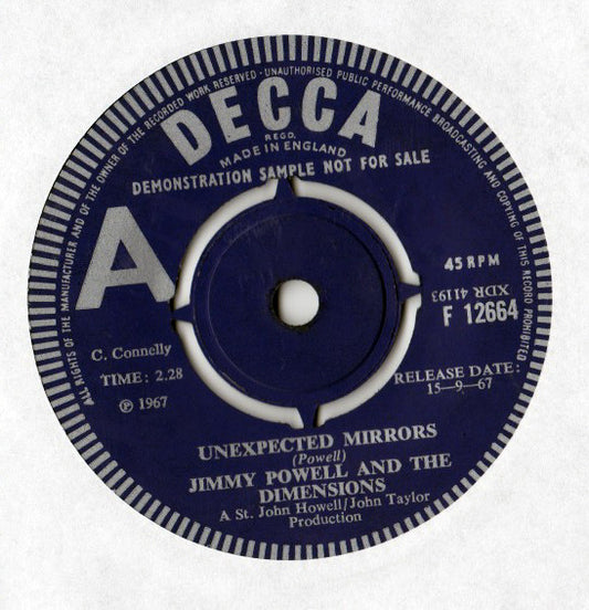 Jimmy Powell And The Dimensions | Unexpected Mirrors (7" single)