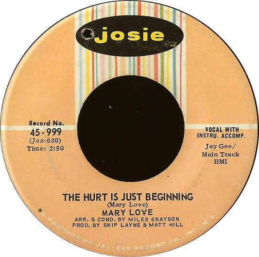 Mary Love | The Hurt Is Just Beginning (7 inch single)