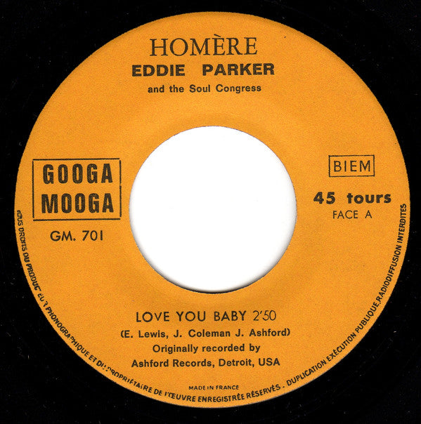 Eddie Parker | Love You Baby (7" single)