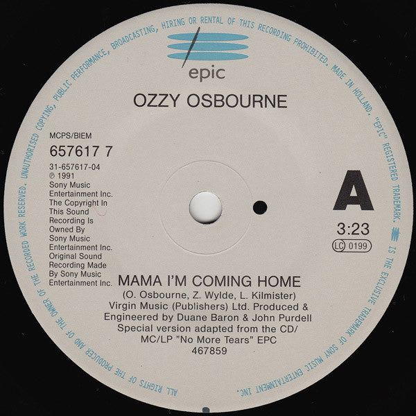 Ozzy Osbourne | Mama I'm Coming Home (7" single)