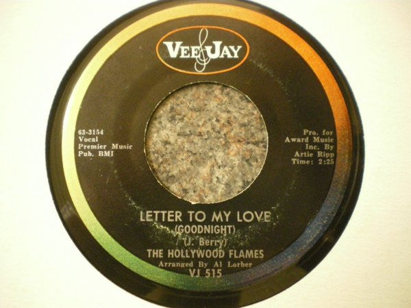 The Hollywood Flames | Drop Me A Line / Letter To My Love (Goodnight) (7" single)