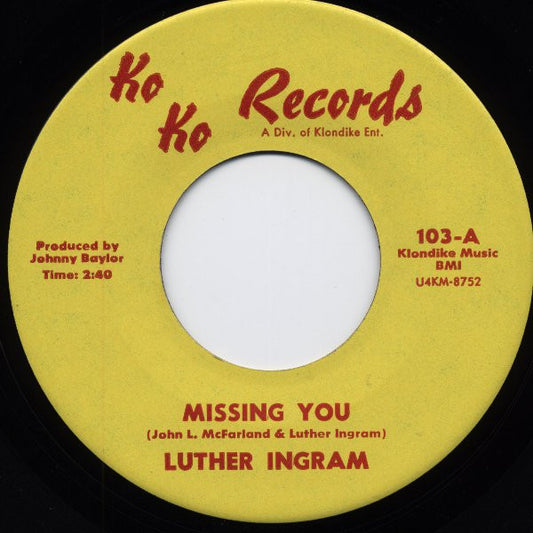 Luther Ingram | Missing You (7 inch single)